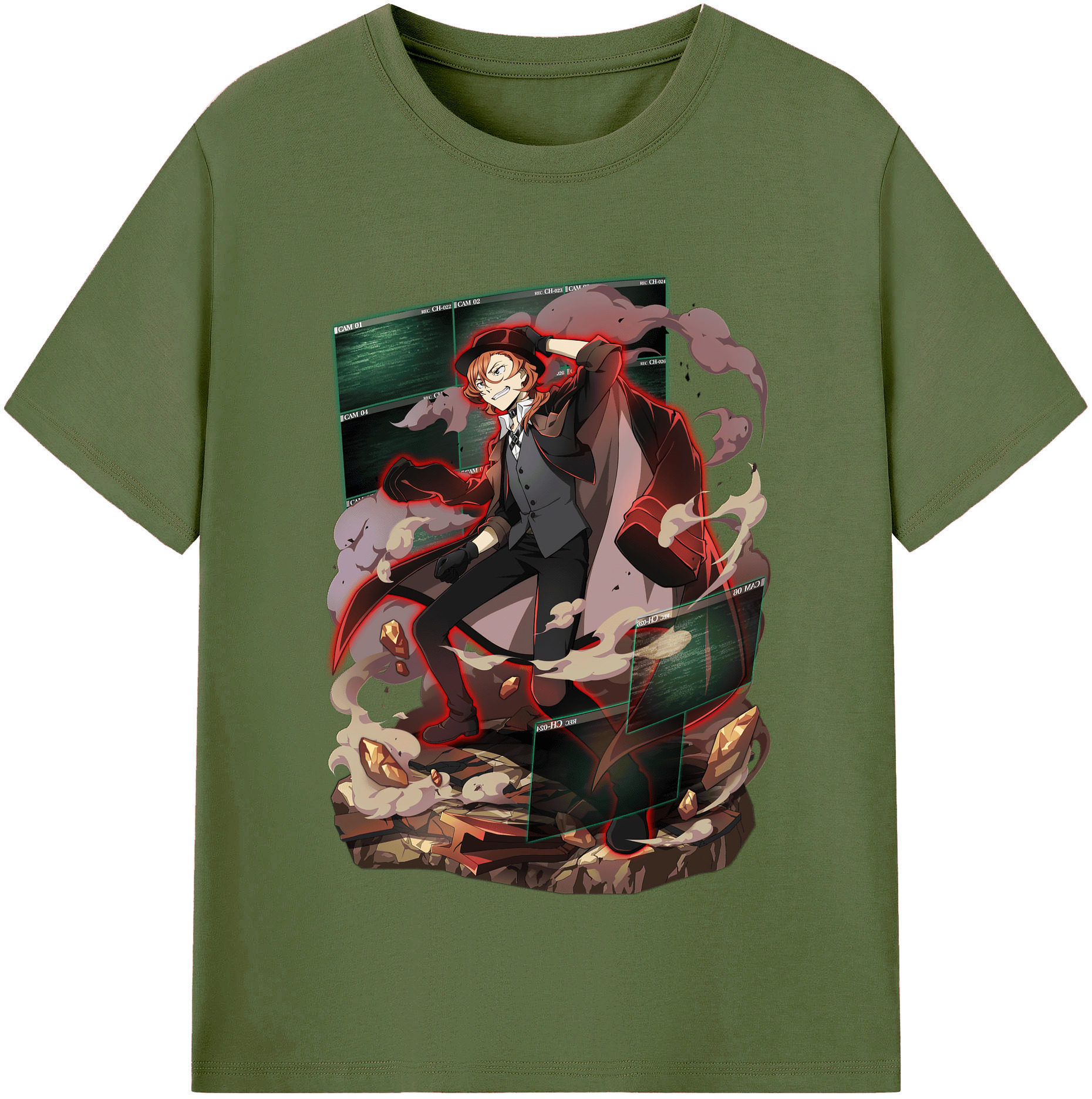 （画像用） 文豪ストレイドッグス Bungo Stray Dogs 綿100％半袖Tシャツ（フロントプリント）
